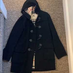 Burberry Wool Toggle Coat in Black